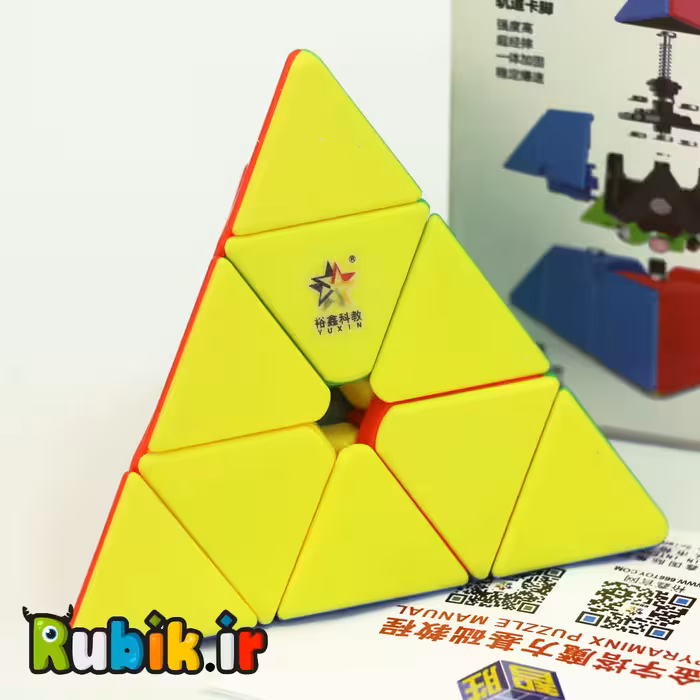 هرم 3*3 یوکسین مگنت لیتل مجیک استیکرلس YuXin Little Magic Pyraminx M