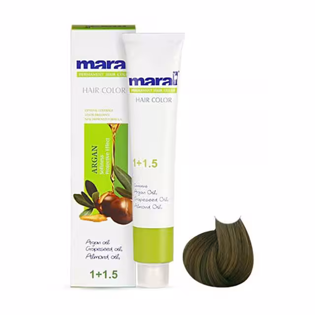 رنگ مو مارال سری زیتونی مدل بلوند زیتونی تیره شماره 6.3 حجم 100 میلی لیتری