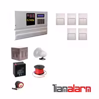 پکیج دزدگیر اماکن با سیم مدل جی ام کا سیم کارتی و تلفنی GM910F5