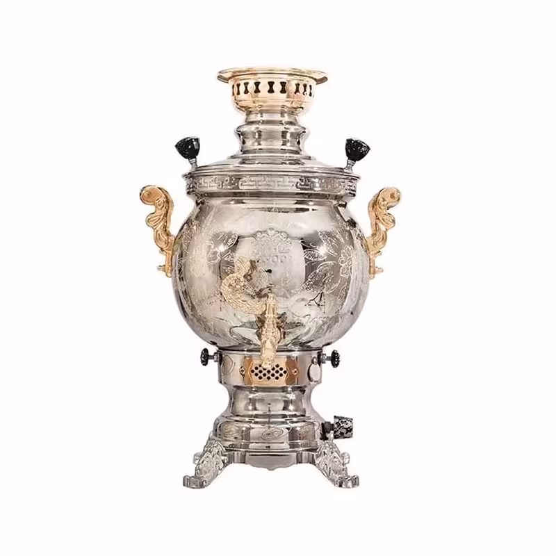 سماور گازی طاووس کد 2-118 گنجایش 6 لیتر