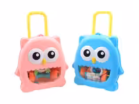 جغجغه و دندانگیر سیلیکونی 8 عددی طرح جغد چمدانی