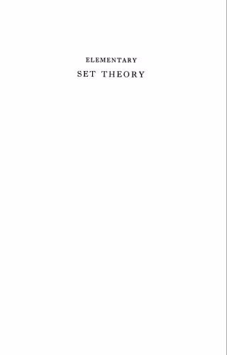 خرید و دانلود نسخه کامل کتاب Elementary Set Theory