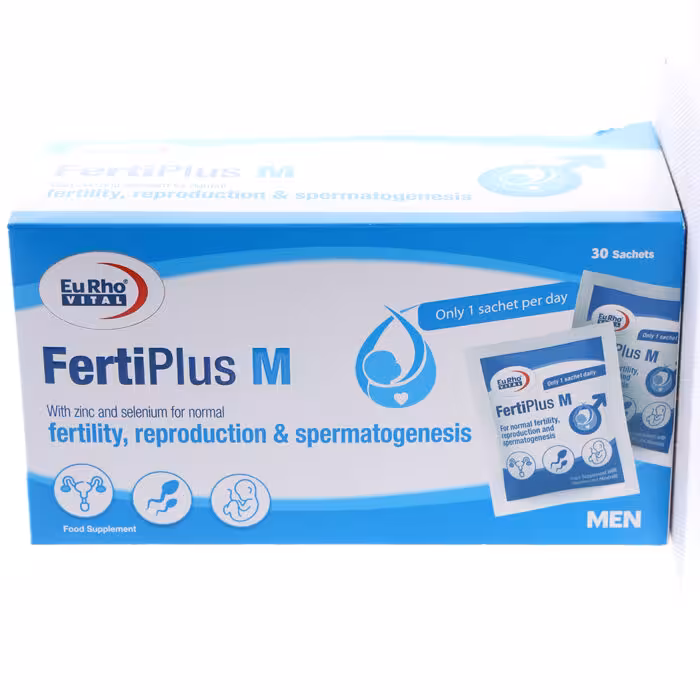 ساشه فرتی پلاس ام یوروویتال با طعم پرتقال بسته 30 عددی Eurhovital Ferti Plus M 30 Sachets