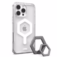 قاب آیفون 16 پرو مکس UAG Plyo MagSafe Ice White Case   Titanium Ring Stand