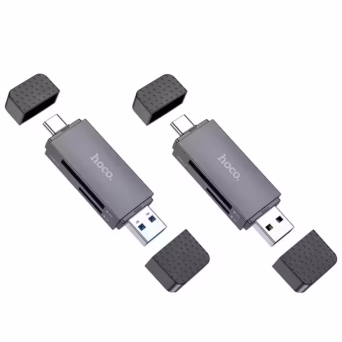 کارت خوان 2 در 1 هوکو مدل HB45 USB2.0 با سری تایپ سی