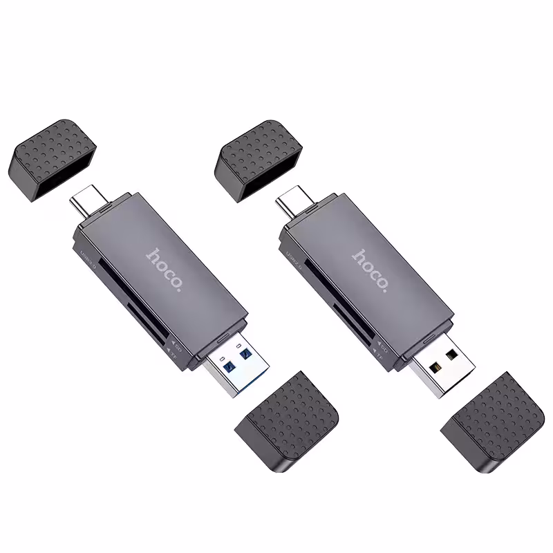 کارت خوان 2 در 1 هوکو مدل HB45 USB2.0 با سری تایپ سی