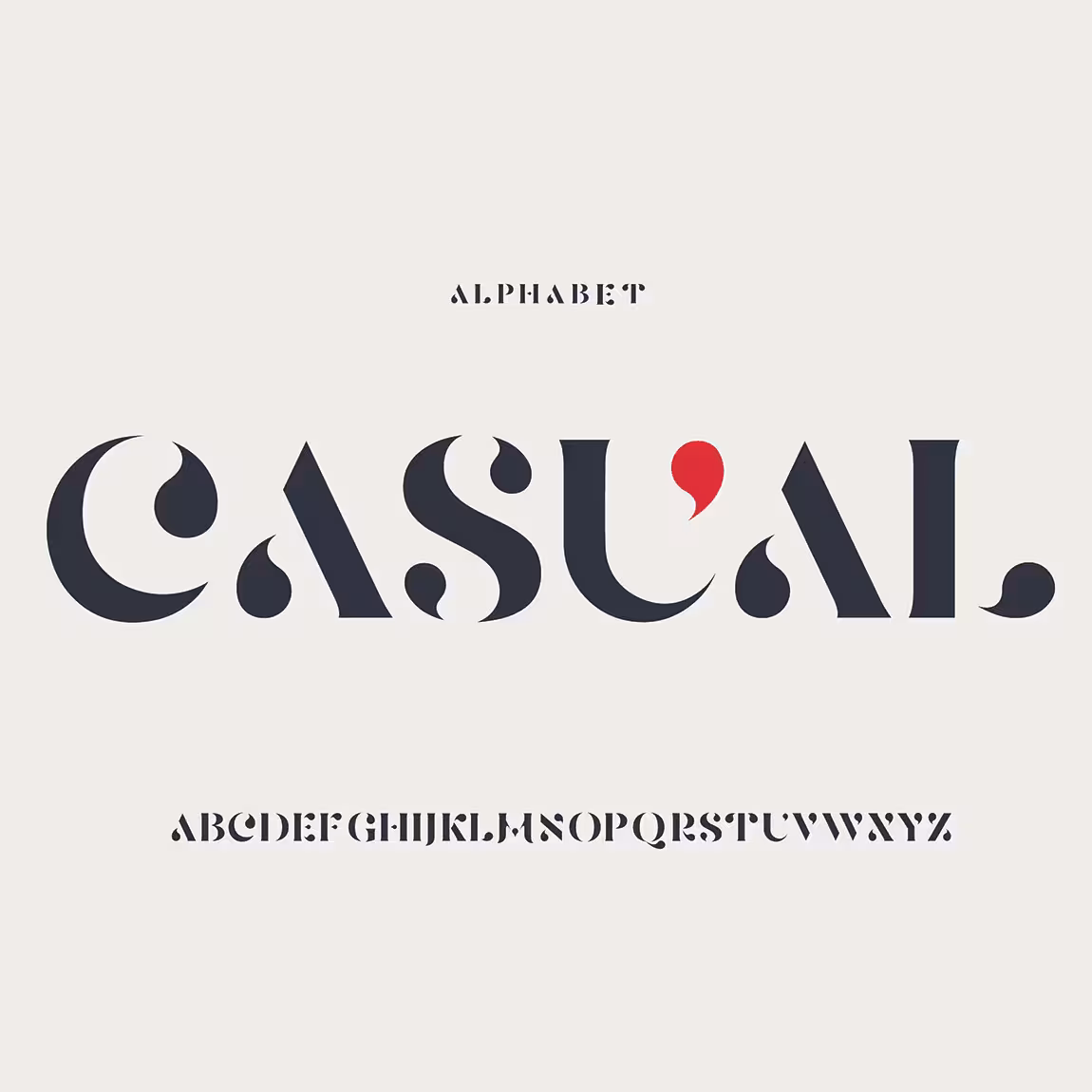 فونت انگلیسی تایپوگرافی Casual برای ایلاستریتور