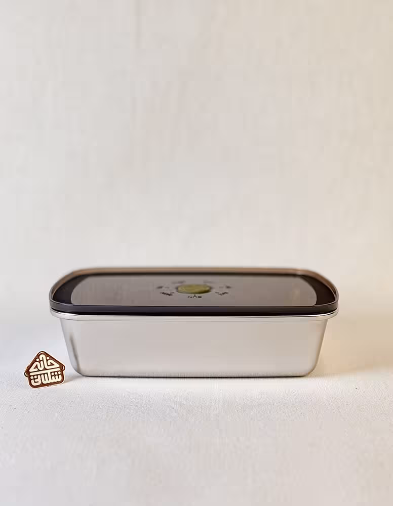 ظرف استیل درب وکیوم 1200 میل کد002945