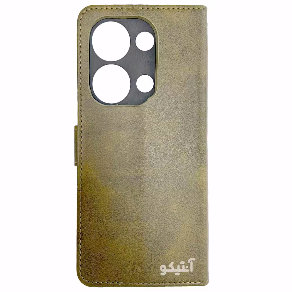 کیف چرمی مگنتی موبایل مناسب برای Xiaomi Note13 Pro-4G-زیتونی