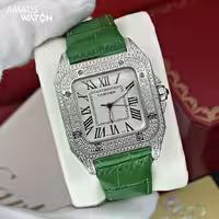 ساعت مچی زنانه کارتیر Cartier Santos Diamonds 6344G