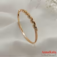 بنگل مینیمال دخترانه ژوپینگ مدل برگ نگینی کد DSB18709W