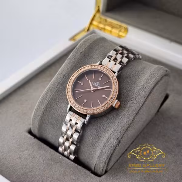 ساعت زنانه الگانس فلزی نگین دار جدید  ct 197