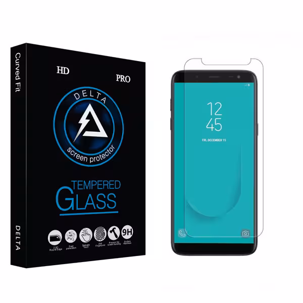محافظ صفحه نمایش شیشه ای دلتا مدل Fit مناسب برای گوشی موبایل سامسونگ Galaxy J6