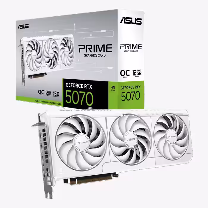 کارت گرافیک ایسوس Prime RTX 5070 12GB OC DDR7 White