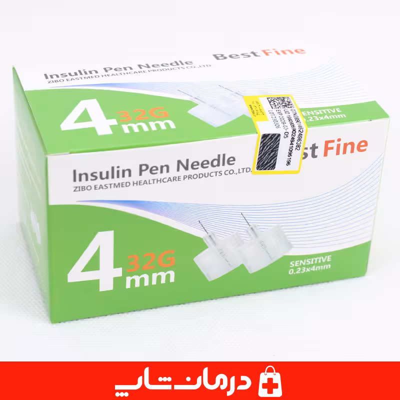 سرسوزن انسولین بست فاین best fine سایز 4 گیج 32 بسته 100 عددی