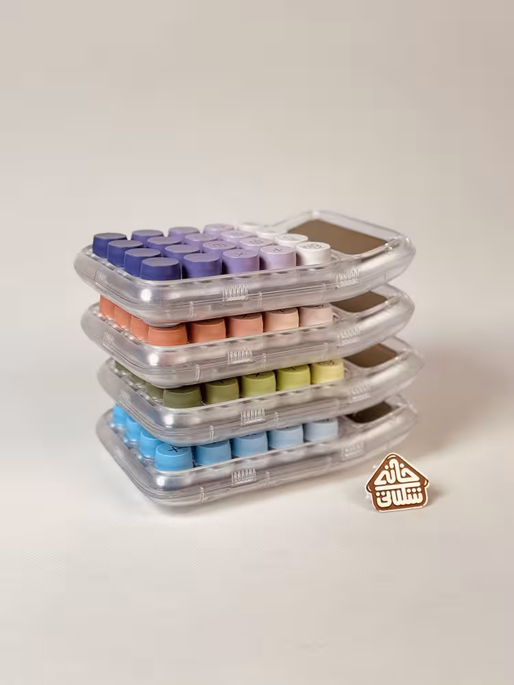 ماشین حساب شفاف دکمه رنگی کد002263