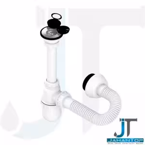 سیفون روشویی با مخزن کوچک (خرطومی کششی) جهانیار
