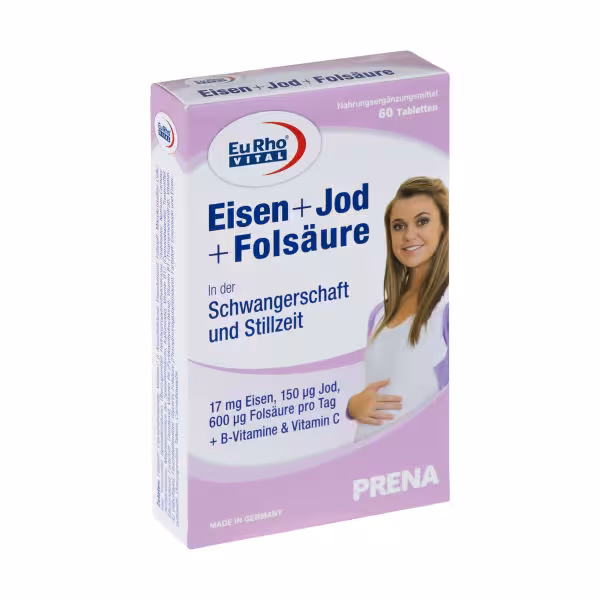قرص آیزن و ید و فولیک اسید یورو ویتال Eisen and Iodine and Folic Acid