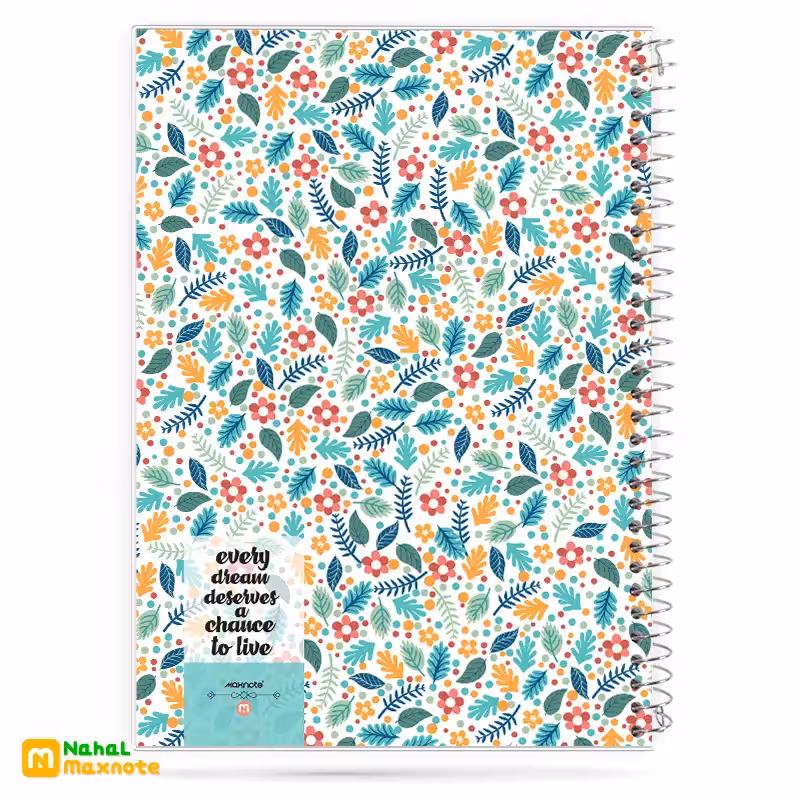 دفتر 100 برگ سیمی طلقی طرح گل کد 9122.طرح 7