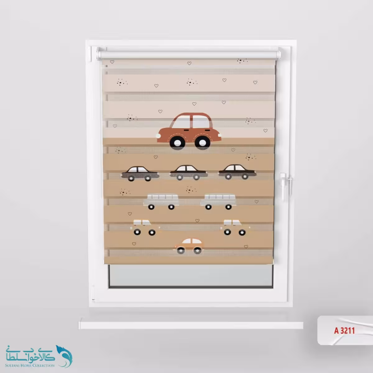 پرده زبرا اتاق کودک طرح خیابان کد A3211