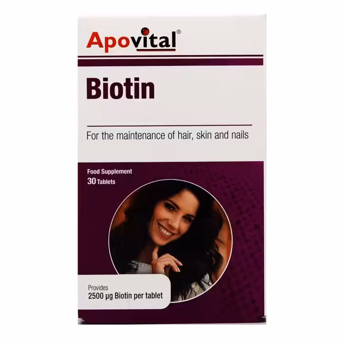 قرص بیوتین 2500 آپوویتال 30 عددی