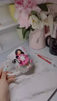 ماگ ناخن کار خمیری برجسته