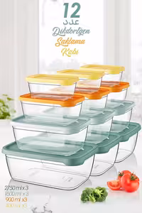 ست 12 عددی ظروف نگهداری مستطیل شکل Kitchen Life کد MCH09040