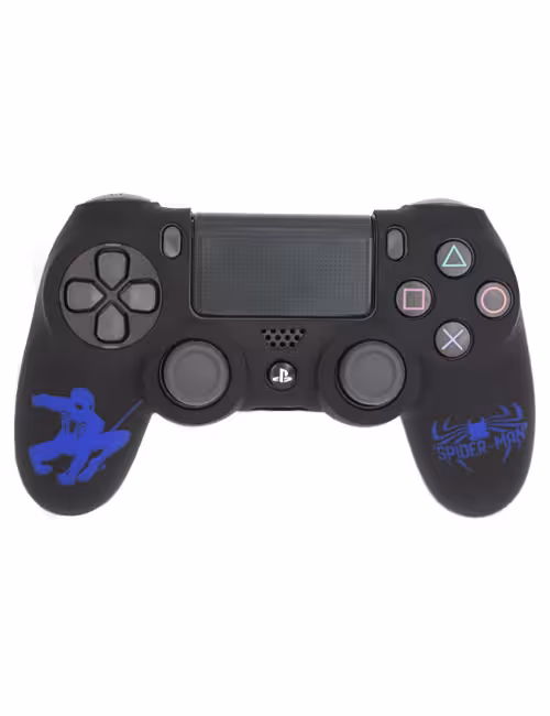 روکش محافظ دسته PS4 لیزری مشکی آبی طرح اسپایدرمن