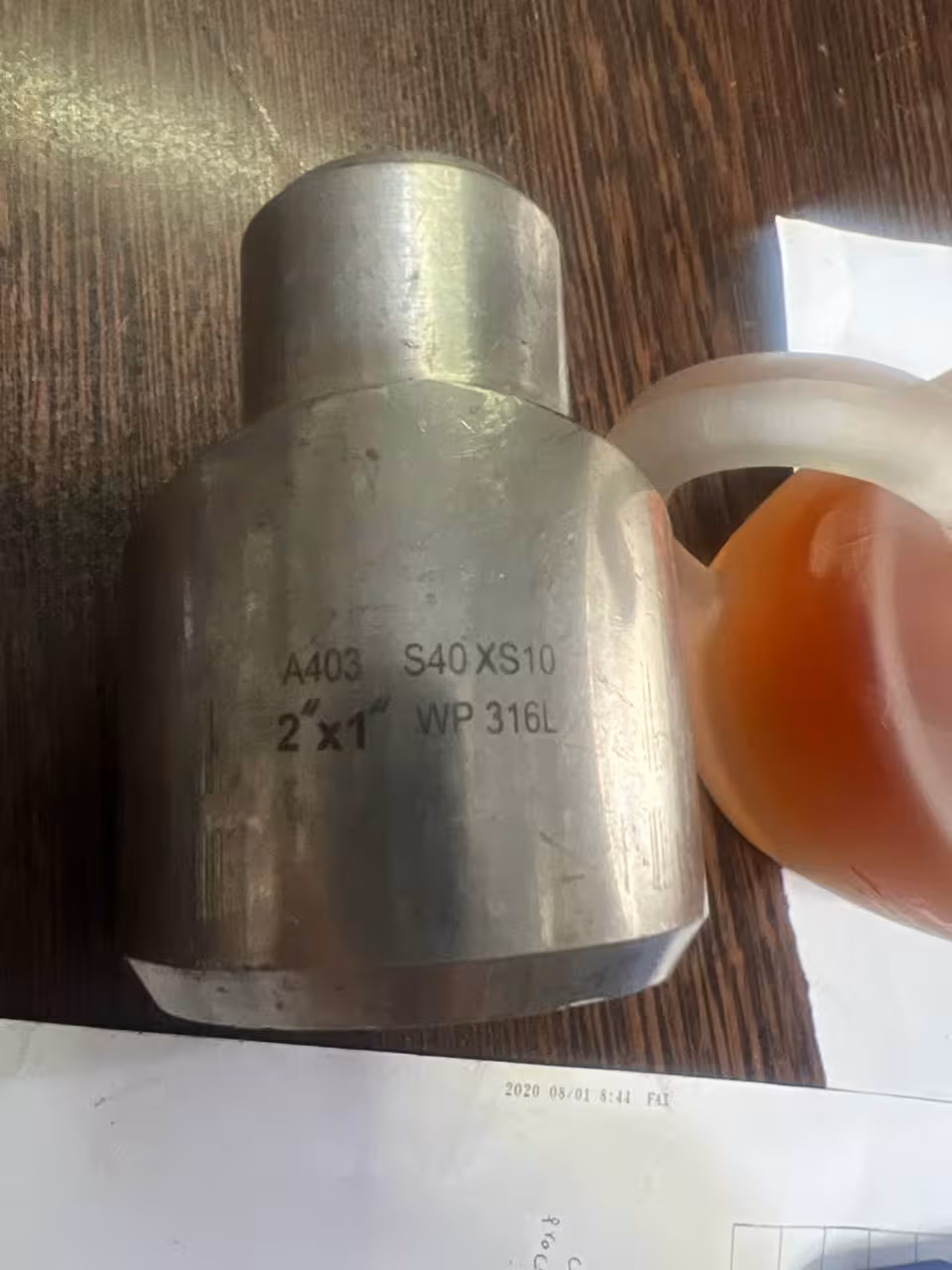 سویج نیپل 2اینچ به 1 ینچ رده 10 اس 40 اس به طول 76 میلیمتر SA182F316L ایرانی