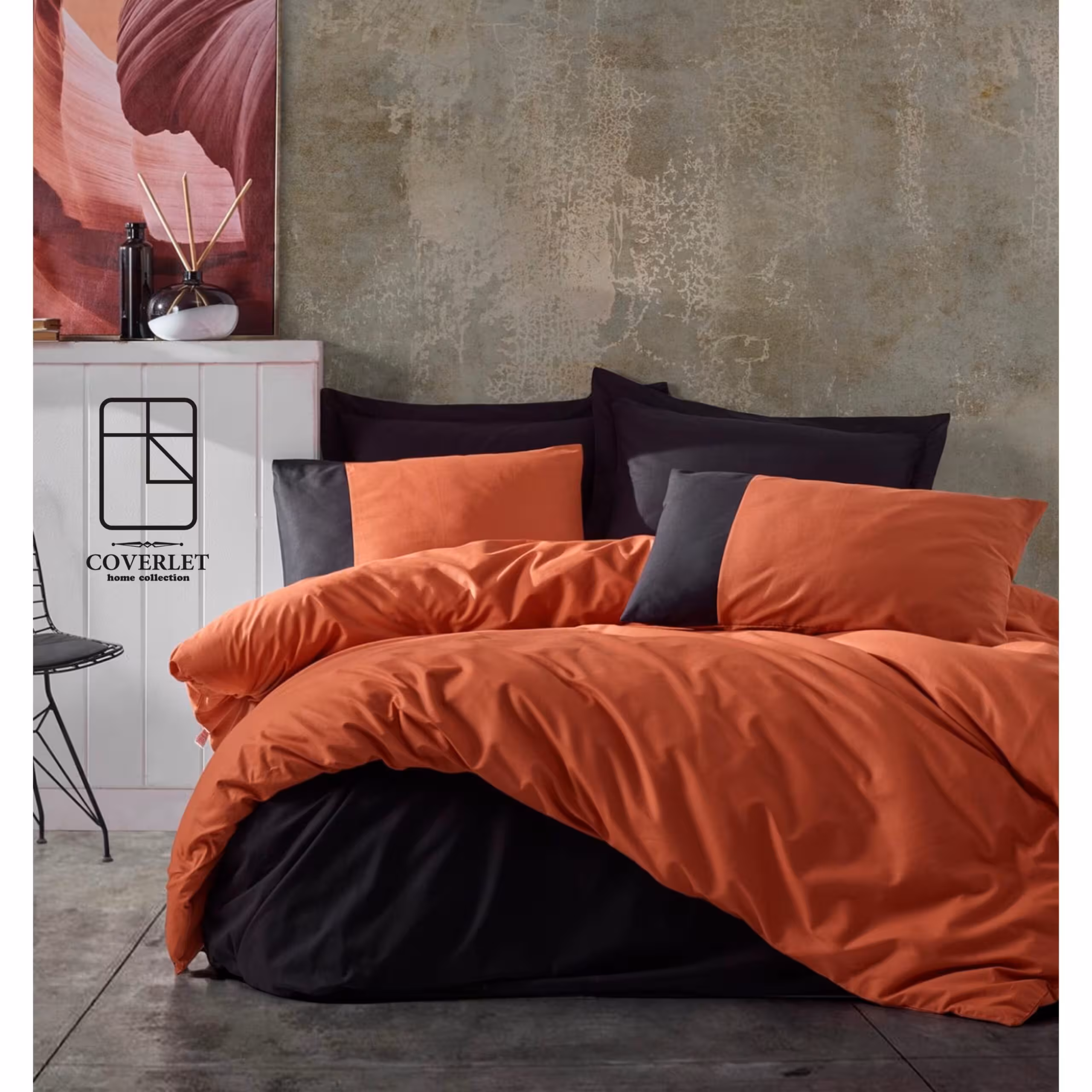 روتختی آجری مشکی ساده کاوری مدل Piece