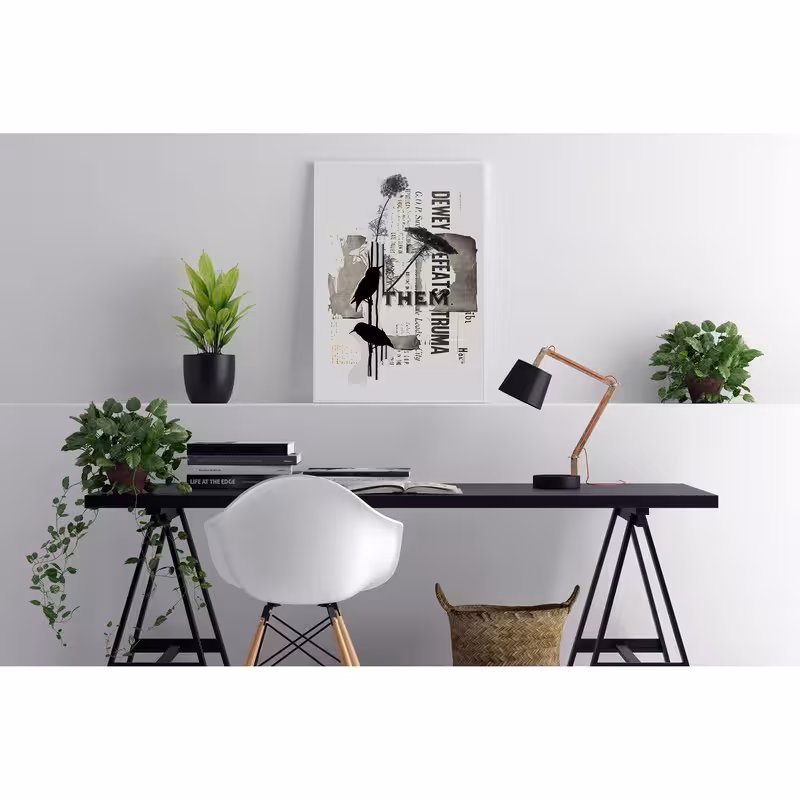 تابلو طرح دو پرنده | دنیای قاب