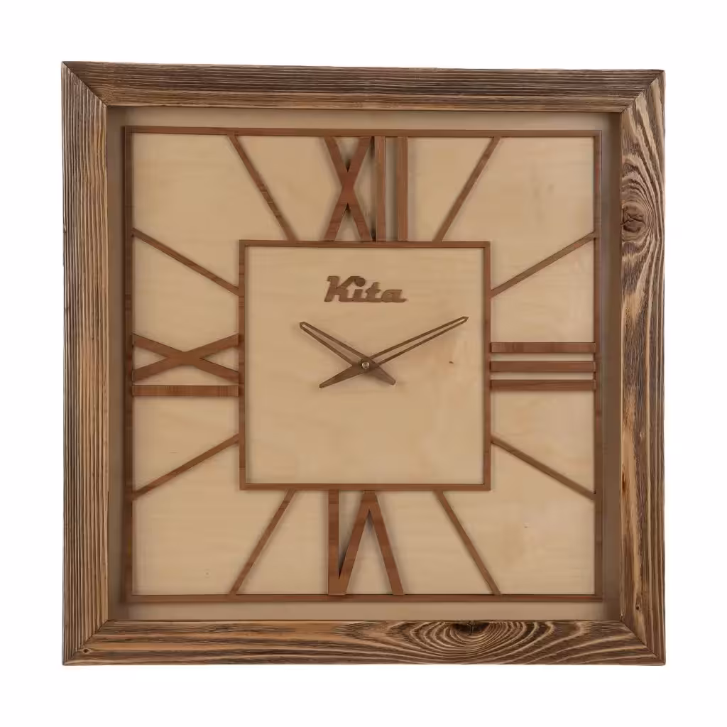 ساعت دیواری چوبی کد CKr637c