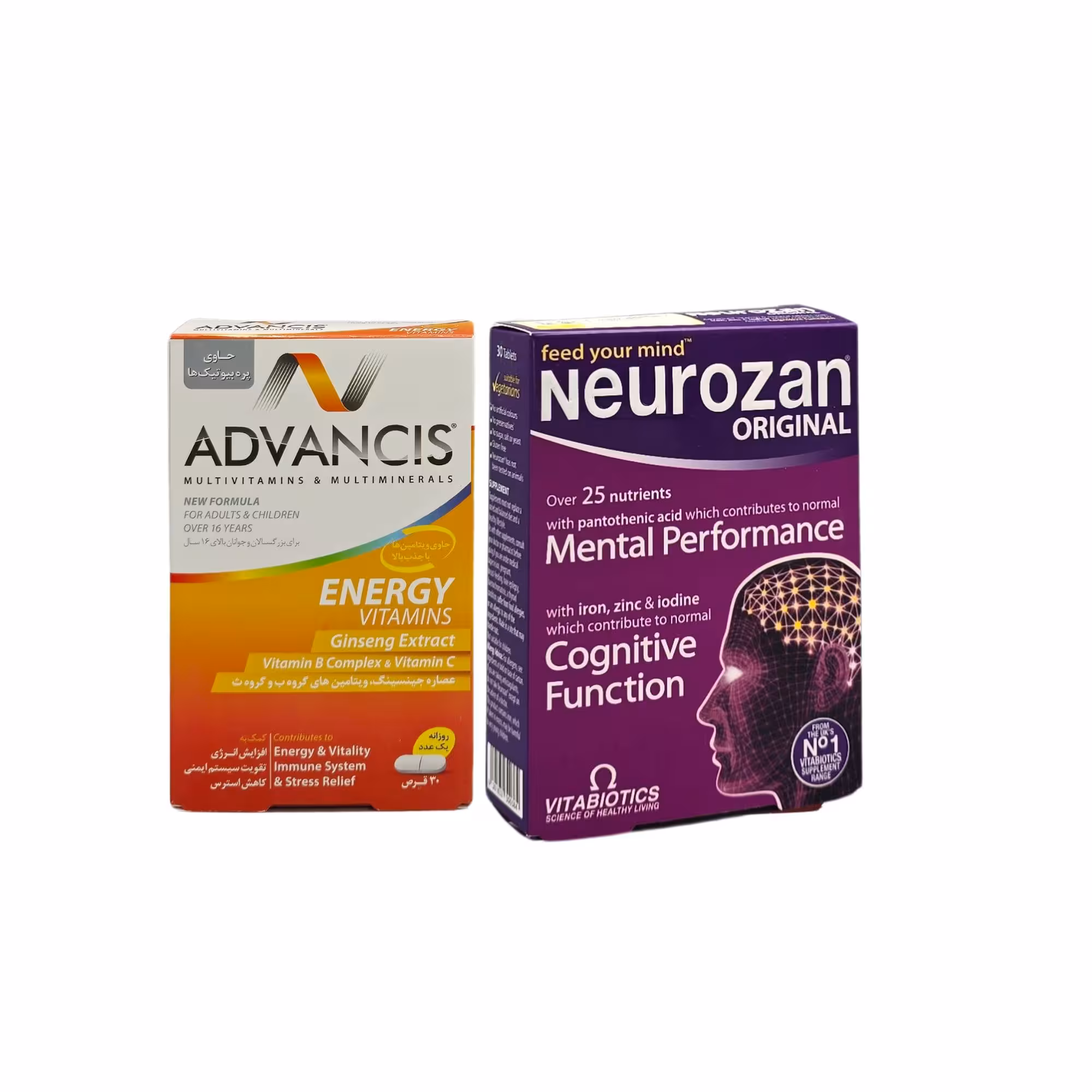 پک قرص نروزان ویتابیوتیکس و قرص ادونسیس مولتی ویتامین
