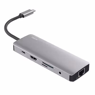 هاب USB-C برند JCPaL مدل V2 دارای 9 پورت