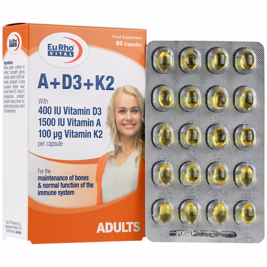 ویتامین آ و د3 و کا2 یوروویتال