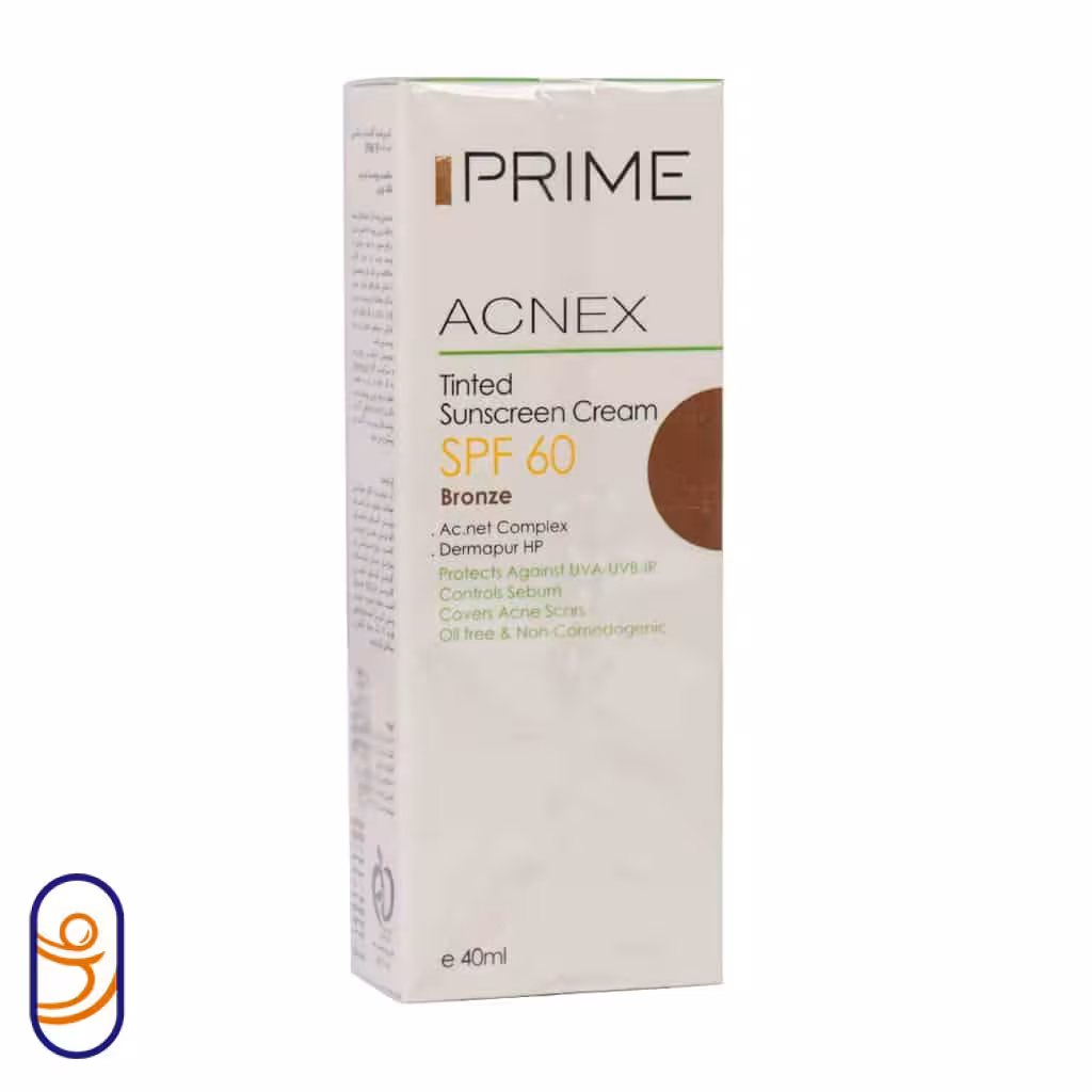 کرم ضدآفتاب رنگی SPF60 پوست مختلط تا چرب لایت بژ پریم