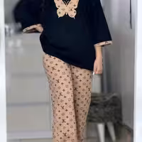 ست تیشرت شلوار باکسی قواره دار