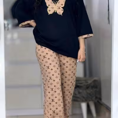 ست تیشرت شلوار باکسی قواره دار