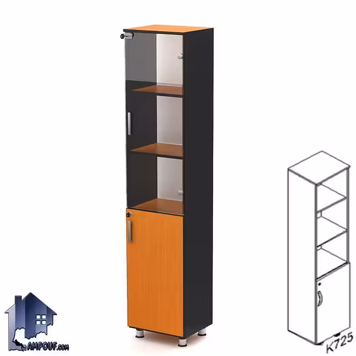 کتابخانه کناره تمام شیشه BCSN725