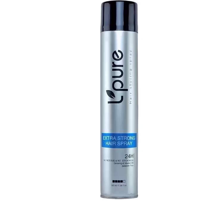 اسپری حالت دهنده مو لپیور Lpure مدل Extra Strong حجم 500 میلی لیتر