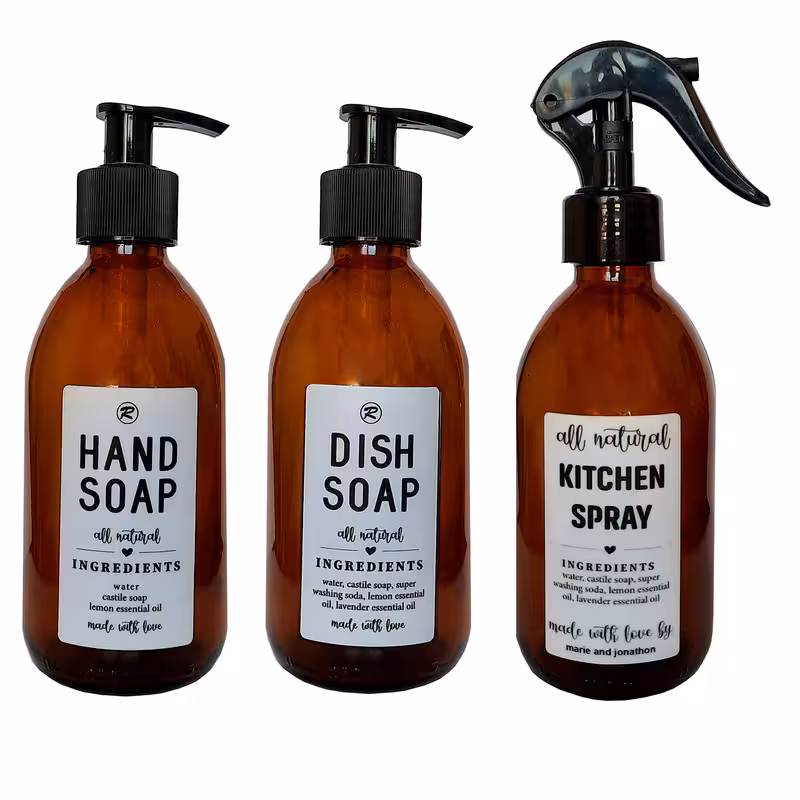 مخزن مایع ظرفشویی مدل ALL NATURAL مجموعه دو عددی به همراه ظرف اسپری | کالا مکس