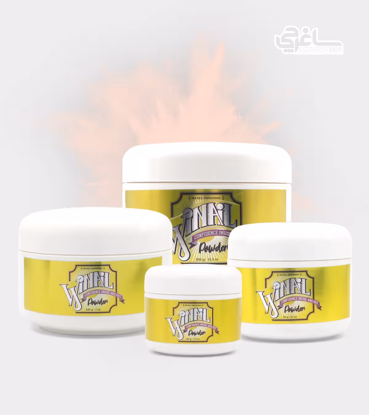 پودر کاشت ناخن هلویی روشن وینیل Winail Peach
