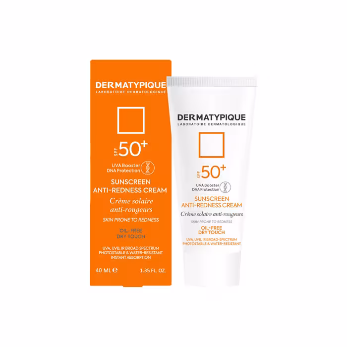ضد آفتاب بی رنگ پوست قرمز و حساس SPF50 درماتیپیک | 40 میل