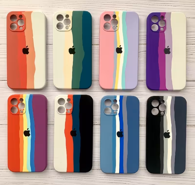 قاب سیلیکونی رنگین کمانی آیفون Xs max