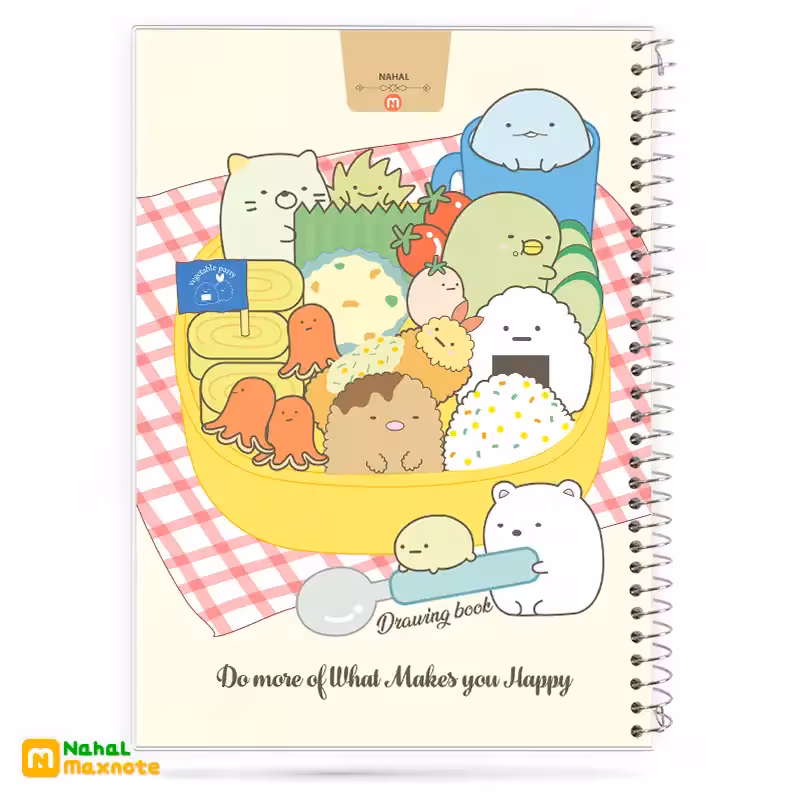 دفتر نقاشی 100 برگ سیمی طلقی کارتونی کد 3165.طرح 9