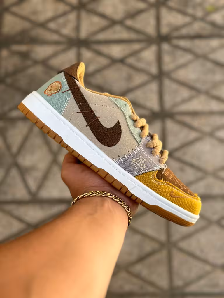 کتونی نایک ایر جردن 1 وودو خردلی ( 861 )