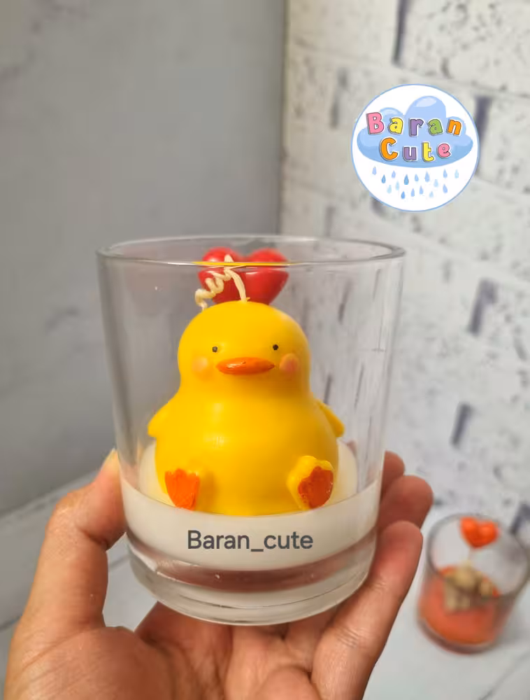 شمع دستساز عطری شات جوجه عاشق ولنتاین