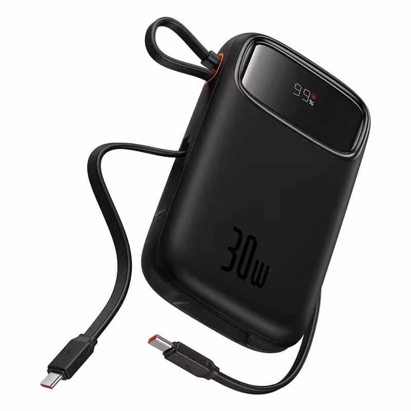 پاور بانک فست شارژ باسئوس QPow2 P1005500 QC3.0 PD 30W ظرفیت 20000 میلی آمپر ساعت