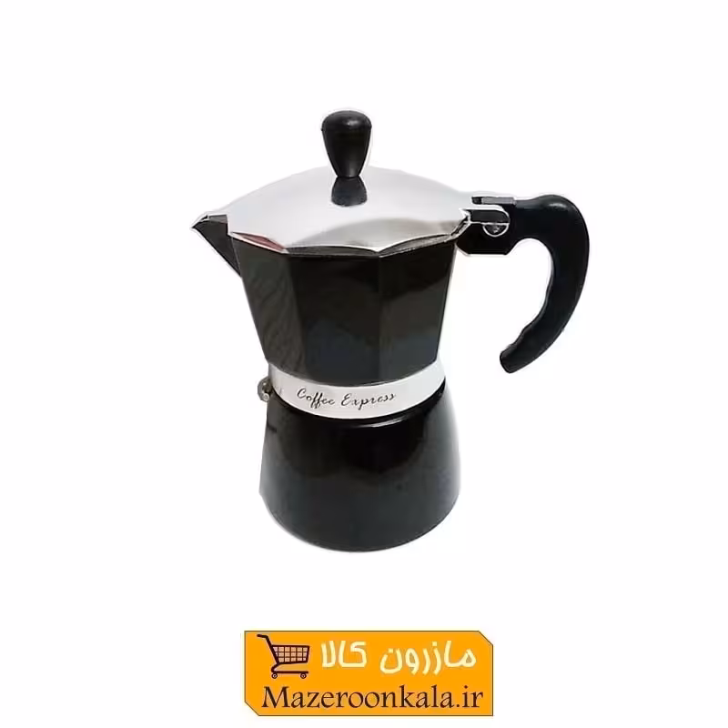 موکاپات قهوه ساز کمر نقره ای 3 کاپ مشکی HGJ-021