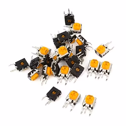 پتانسیومتر 22 کیلو اهم ایستاده Pot 22K Ohm ( بسته بندی 10 عددی)